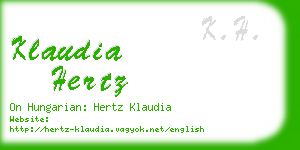 klaudia hertz business card